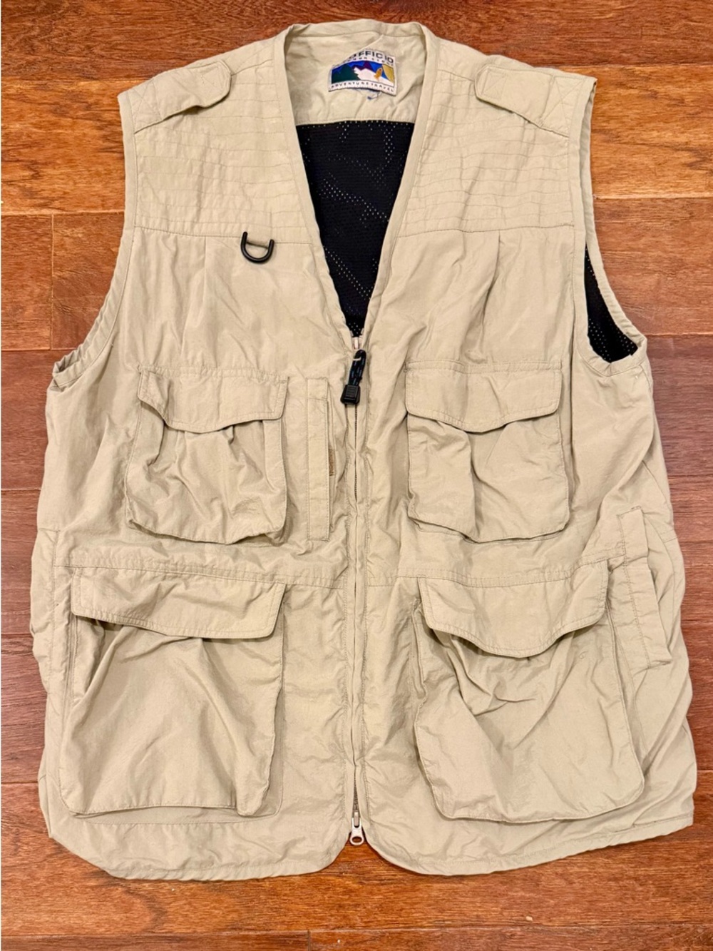 ExOfficio Outdoor Sport Fishing Vest Mens L Tan Utility Travel multi pockets